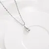 Bianco argento argento vera goccia d'acqua ciondolo catena collana orecchini anello regalo per feste unico gioielli moda donna