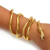 Multilayer Metal Alloy Gold Black Color Cool Bendy Snake Necklace Chains Punk Bracelet for Women Men Chunky Jewelry Gift