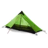 Version 230 cm 3F UL GEAR Lanshan 1 tente de camping ultralégère 3/4 saison 15D en nylon argenté sans tiges 220110