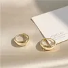 실버 서클 아크 스터드 귀걸이 유행 복고풍 간단한 섹시한 섹시한 커플 발렌타인 선물
