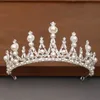 Kryształowe Rhinestone i Tiaras Ślubne Korona Włosów Akcesoria do Kobiet Królowa Diadem Bridal Head Jewelry Tiara