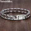 Trendsmax Fashion Stainless Steel Charm Bracelet Men Vintage Totem Mens Bracelets Cool Male Wristband Jewelry HB30