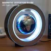 Round LED World Globe Géographie flottante magnétique Lévitation Lampe de nuit rotative Carte School Office Supply Home Decor 210924
