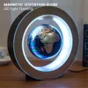 Rund LED Världs Globe Magnetisk Flytande Geografi Levitating Rotating Night Lamp Map School Office Supply Heminredning 210924