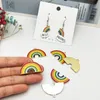 10st Rainbow Alloy Enamel Charms Rainbow Pendants Halsband Armband Örhängen Flytande DIY Smycken Tillbehör