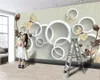 シンプルなバラの蝶3D壁紙壁紙紙の居間プレミアム大気室内装飾モダンな壁画3D壁紙