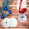 Drinkware Cadeau Sublimation Blanc Blanc Double Couche Verre À Vin Coaster Néoprène Table Coasters Gobelet Base Protecteur Pour Tasses Fête JJA12533