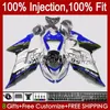 Injektion Blue Glsosy Kit för Kawasaki Ninja ZX 6R 6 R 636 600 CC ZX-636 2013 2014 2015 2016 2017 2018 Body 12NO.105 ZX-6R ZX600 600CC ZX636 ZX6R 13 14 15 16 17 18 OEM FAIRING