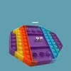 20 * 20cmビッグゲームレインボーチェスボード減圧玩具プッシュバブルポッパーフィデット感覚玩具ストレスリリーフインタラクティブパーティーゲームSensoryToys