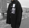 Men's Jackets Independent / RAF 19ss Simons portrait black white denim punk loose men's and women's jacket rocky