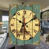 Väggklockor 30 * 40cm Retro Trä Digital Klocka Vardagsrum Silent Wood Creative Home Decoration Watch