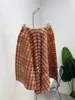 Юбка 2021 Весна Мияке плиссированная юбка плюс размер винтажный а-линий полосатый корейский стиль эстетическая одежда для женщин