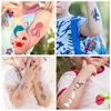 10pcs Children039s Cartoon Series Fake Tattoo Stickers Set Cute Colorful Drawing Temporary Papers for Kids Adults Hands Arm DIY5828010