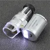 Studium High-Fold Lupy 60X HD Identyfikacja biżuterii LED Uwaga Sprawdź z lampy Przenośny Mini Mikroskop Hurtownie