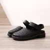 Glglgege 2021 Mutter frauen Weibliche Damen Echtes Leder Weiße Schuhe Sandalen Haken Schleife Sommer Hohl Weiche Flache sandalen