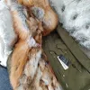 Maomaokong natürliche echte Pelzkragen Mantel Damen Lederjacke Winter tragen Damen Bomberjacke Parka Mantel dicken Mantel L 210816