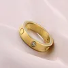 Designer da 6 mm per donna Anello di fidanzamento con zirconi Acciaio al titanio Amore Anelli di nozze Argento Oro rosa Gioielli di moda Regali Donna Uomo282U