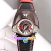 方位百山の山芋の自動メンズ腕時計SP.SS.GT.N001ブラックダイヤルホワイトインナーPVDブラックスチールケースレザースポーツ腕時計TimeZoneWatch G03A（2）