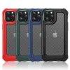 Carbon Fiber Armor Clear Military Cases Shockproof Acrylic Hard PC TPU Cover For iPhone 13 12 11 Pro Max 8 7 6 6S Plus XR XS Samsung S20 Ultra
