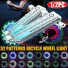 Luci per bici 32 modelli a LED Luce per ruote per biciclette Accessori per segnali di pneumatici colorati Accessori per la sicurezza del ciclismo all'aperto