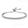 Luxury Hiphop Bling Diamond Bracelet Chain Expandable Tennis Adjustable Bracelet