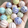 Pastel Pearl Colors Round Pumpkin Acrylic Beads 200pcs 16mm Loose Lucite Plastic DIY Necklace Earring Bracelet Beading Bead