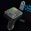 FM Auto Bluetooth-zender Kit Chargers TF-kaart MP3-speler Luidspreker F2 3.1A Dual USB-adapter Draadloze Audio-ontvanger PD-oplader