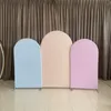 Inne wydarzenie Party Supplies Custom Arch Backdrops Pink Blue Beige White Urodziny Dekoracje Transparzy Okładki Z Stojakami