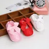 Baby Girl Baptism Shoes Cute Soft Sole Bowknot Princess Dress Shoes Non-Slip Infant Prewalkers 0-12 Months