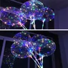 Feestdecoratie LED Bobo-ballon met 315 inch stok 3 meter snaarballonlicht Kerstmis Halloween Bruiloft Verjaardag XG00616501655