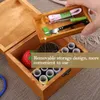 Sewing Notions & Tools ROSENICE Wooden Box Accessories Supplies Kit Workbox For Mending (Accessories With Random Color)