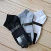 Mens Socks Black White Gray Four Seasons Pure Cotton Letter Ankle Short Breathable Outdoor Leisure Sport