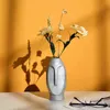 Nordic Minimalist Ceramic Abstract Vase Human Face s Decoration Creative Display Room Decorative Figue Head Shape RE 211215