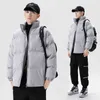 Piumino da uomo Parka da uomo Harajuku cappotto colorato giacca invernale da uomo abbigliamento da strada hip hop Parker coreano nero vestiti piumino 022023H