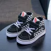 Children autumn canvas shoes boys and girls high-top embroidery trendy 220208