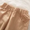 Top corto de verano + Pantalones 2 uds. Conjuntos de ropa para niñas, ropa para niños, ropa deportiva 210528