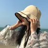 Brede Bravel Hoeden Foux Emmer Zon Zomer Vissen Visor Schaduw Gezicht UV-bescherming Verstelbaar Bescherm Window Designer Beach Damesmode