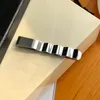 M-01 Luxury Designer Tie Clip Titanium Steel Metal Fashion Jewelry for Men with Box348y