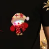 Décorations de Noël dirigées Broche lumineuse Badge Santa Claus Snowman Bear Enfants Cadeau de Noël XD24877