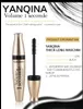 Yanqina 4D fiber mascara wimper siliconen borstel gebogen verlening mascaras waterdichte langdurige make-up oog cosmetica