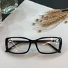 Hotsale kunstmatige diamant vrouwen optische bril eleglant holwo rechthoekige plank fullrim frame 55-15-140 voor recept fullset box2109