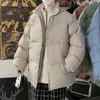 DYBZACQ Giacca Invernale Uomo Parka Cappotto Caldo e Spessa Giacca da Uomo con Colletto alla coreana Pianura Parker Moda New Street Wear 5XL G1115