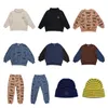 Wynken Winter Sweatshirt ve Pantolon için Takım Toddler Erkek Kızlar Moda Giyim Seti Çocuk Kazak Giysileri 211025