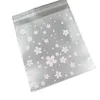 Sacchetti di imballaggio con stampa floreale trasparente Sacchetto di plastica autoadesivo per gioielli Anelli Orecchini Collana Sacchetto regalo