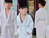 child bathrobe long toweled sleepwear girls pink blue roupao boys s pyjamas kids clothes dressing gown 210903