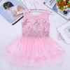 Girl's Dresses Ballerina Fairy Party Kostiumy Dziewczyny Balet Dress Kids Dance Wear Bez Rękawów Sekwiny Gimnastyka Leotard Tutu