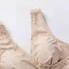 Plus Women's Size Soft Cup Comfort Wirefree Sleep Lace Bra Full Coverage Bralette 211110 lette