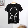Słynne marki projektant Mężczyźni T Shirt Skull Tshirt PP Phillip Plain Tshirts Round Neck Haft Designs Pary Tee Male Top SF TN Plus CC Hangbag