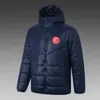 21-22 Fortuna Dusseldorf Men's Down Hoodie Jacket Winter Leisure Sport Coat Full Zipper Sports Outdoor Warm Sweatshirt Logo Custom