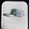 Pierłdy ślubne wspaniałe zestaw pierścionkowy dla kobiet mrożonych dwóch ton